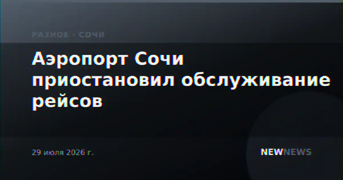 Аэропорт Сочи приостановил обслуживание рейсов
