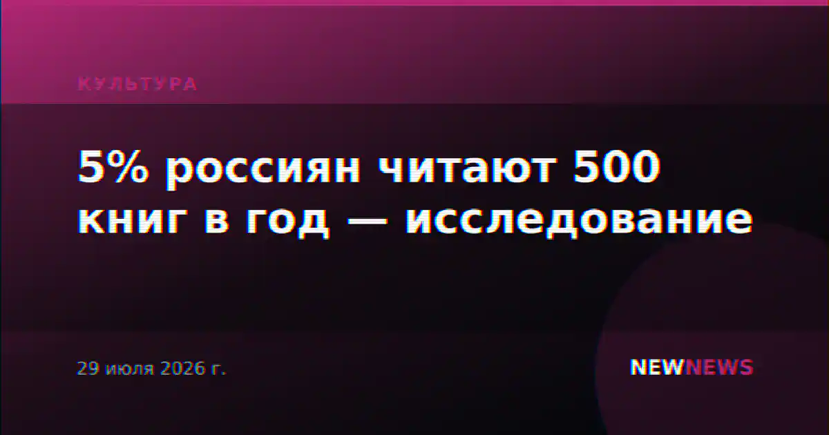 5% россиян читают 500 книг в год — исследование