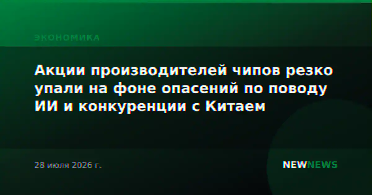 Акции производителей чипов резко упали на фоне опасений по поводу ИИ и конкуренции с Китаем