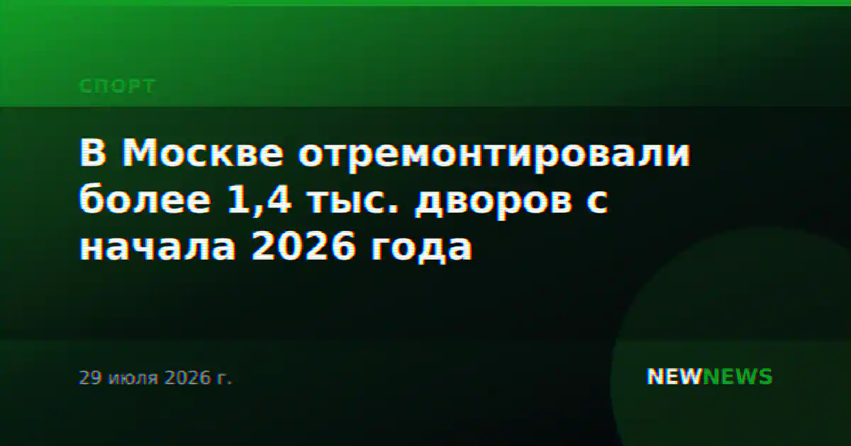В Москве отремонтировали более 1,4 тыс. дворов с начала 2026 года