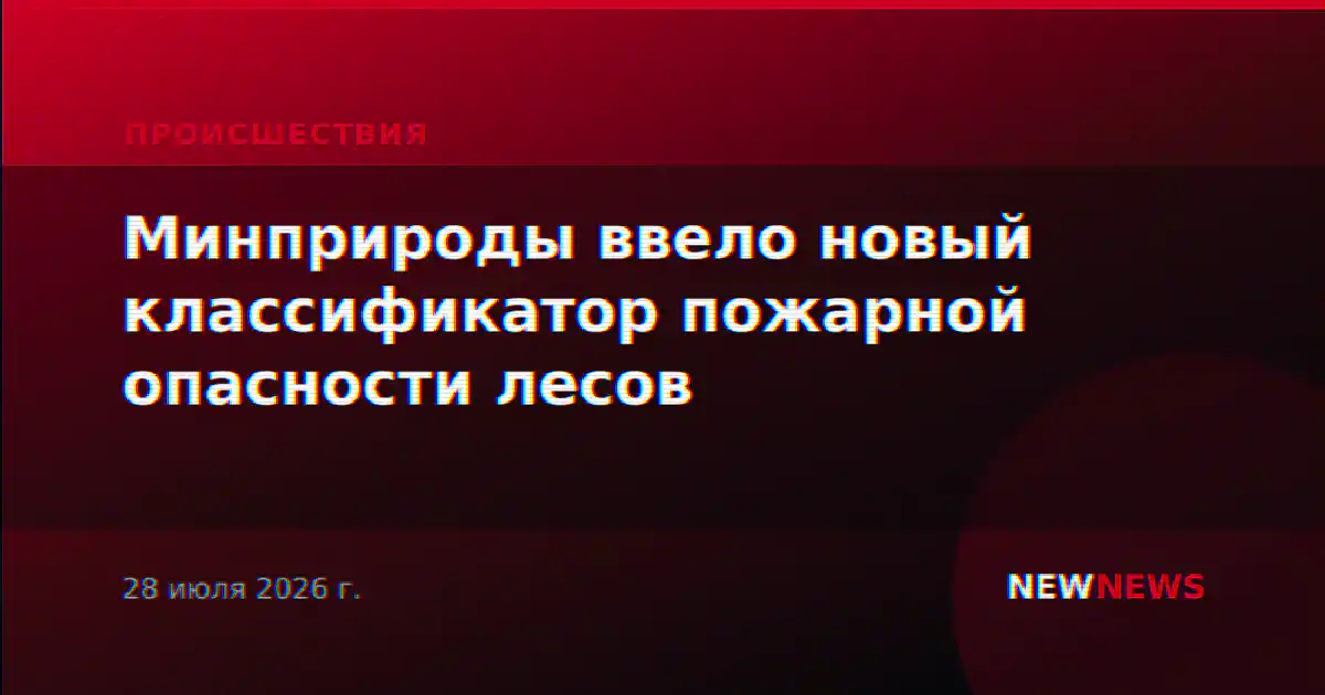 Минприроды ввело новый классификатор пожарной опасности лесов