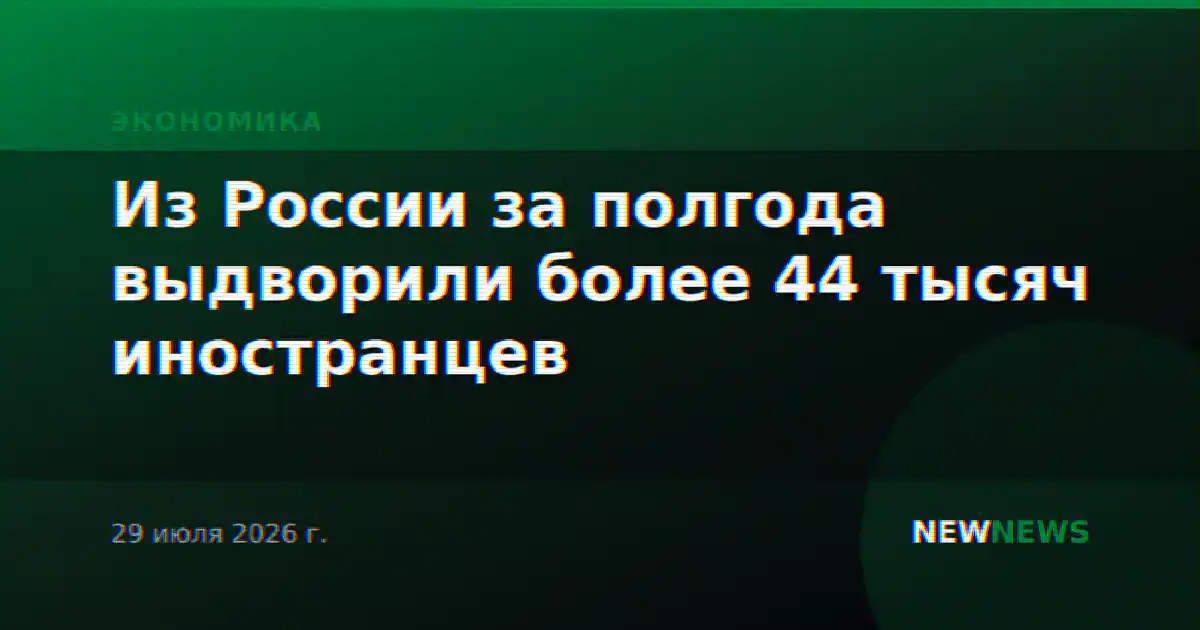 Из России за полгода выдворили более 44 тысяч иностранцев