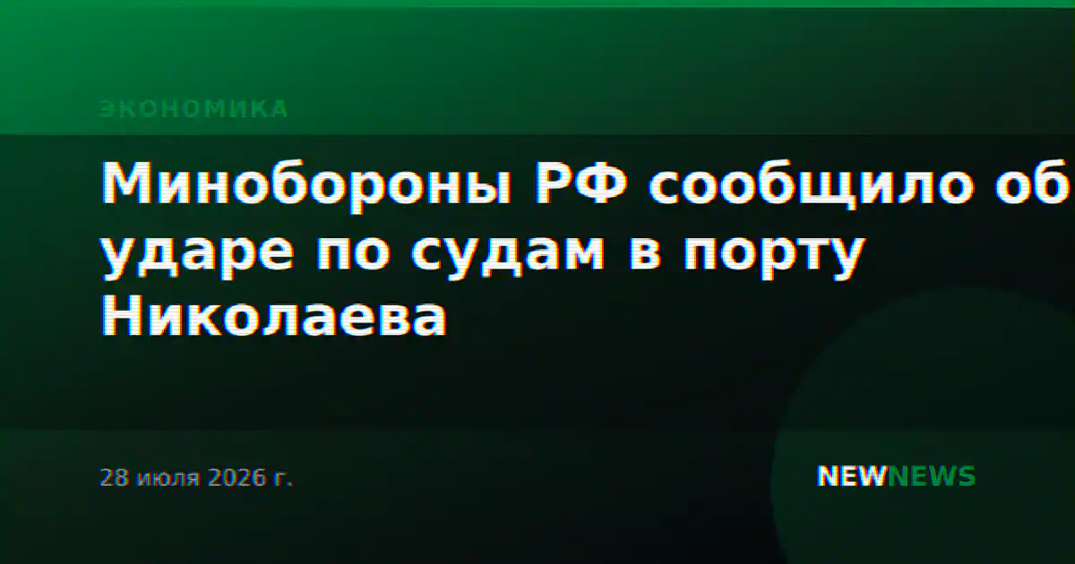Минобороны РФ сообщило об ударе по судам в порту Николаева