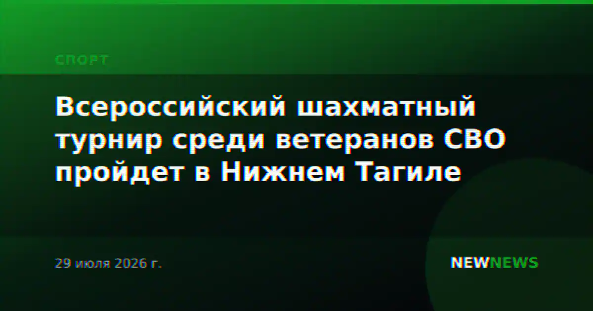 Всероссийский шахматный турнир среди ветеранов СВО пройдет в Нижнем Тагиле