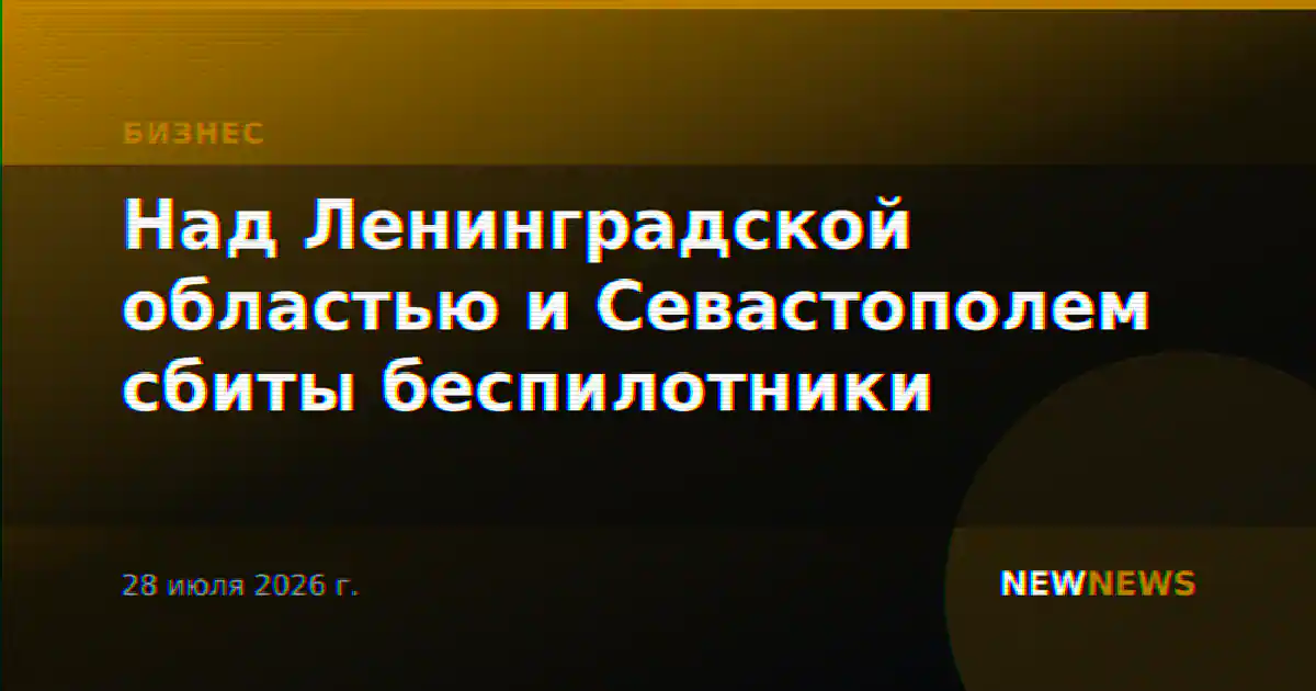 Над Ленинградской областью и Севастополем сбиты беспилотники