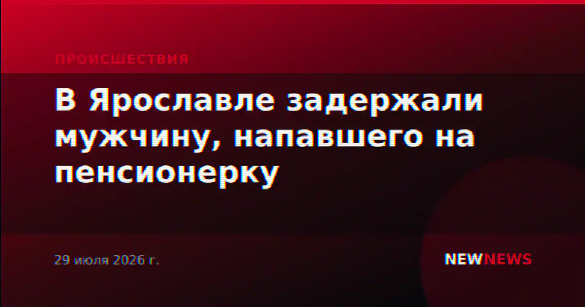 В Ярославле задержали мужчину, напавшего на пенсионерку