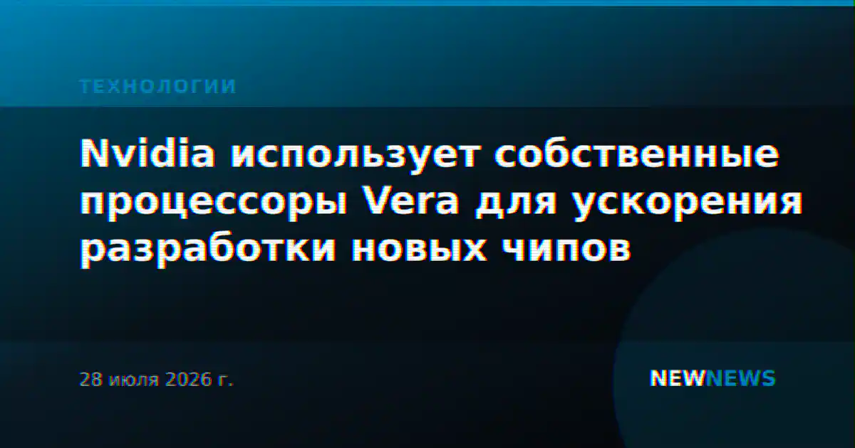 Nvidia использует собственные процессоры Vera для ускорения разработки новых чипов