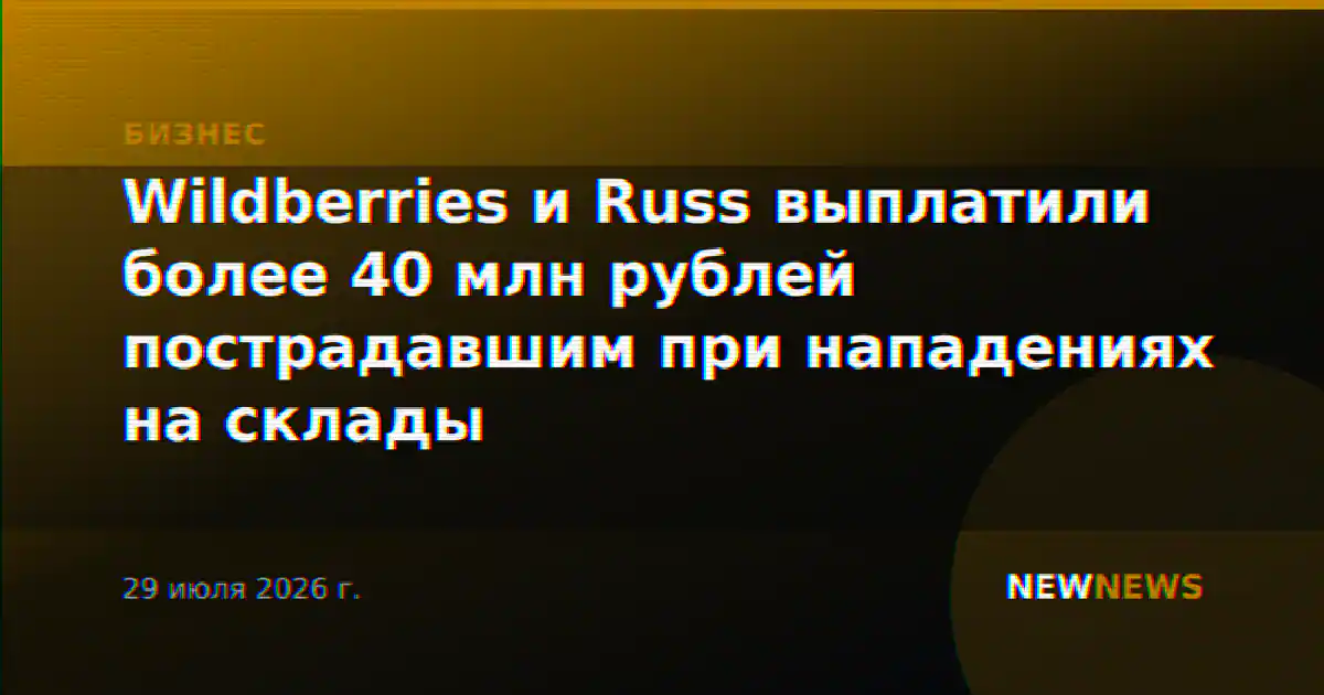 Wildberries и Russ выплатили более 40 млн рублей пострадавшим при нападениях на склады