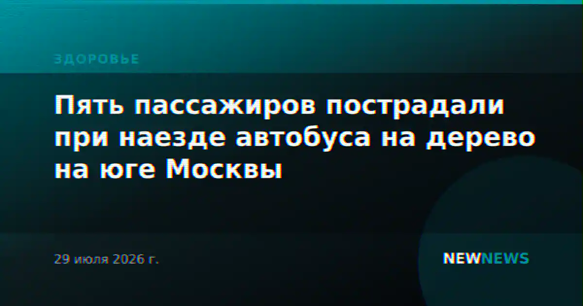 Пять пассажиров пострадали при наезде автобуса на дерево на юге Москвы