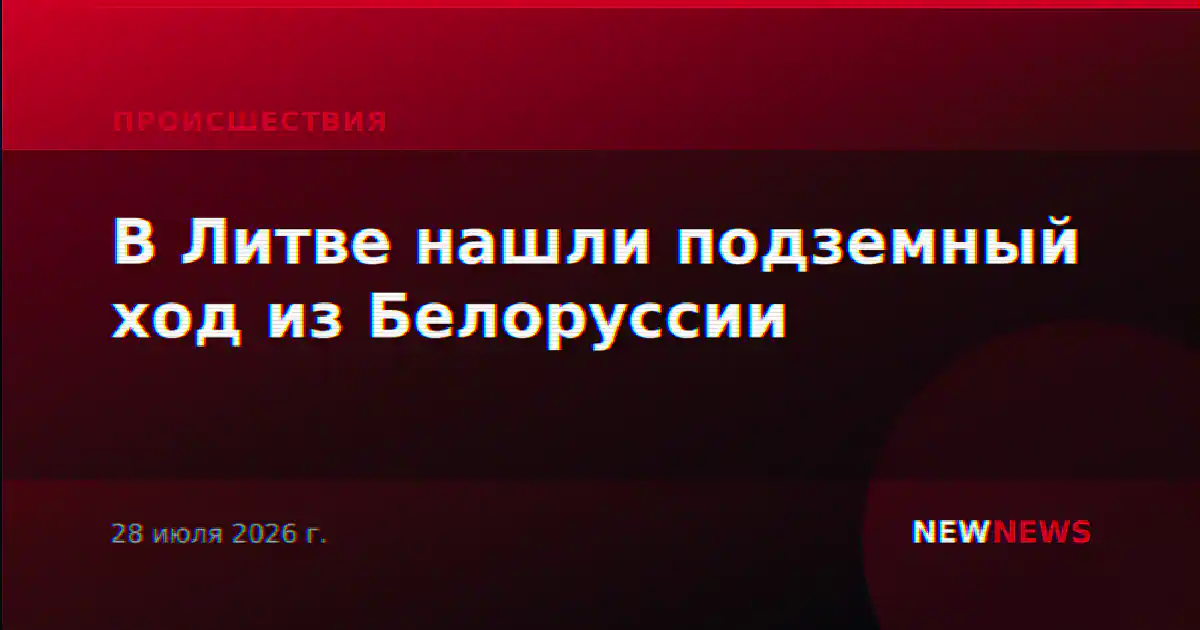 В Литве нашли подземный ход из Белоруссии