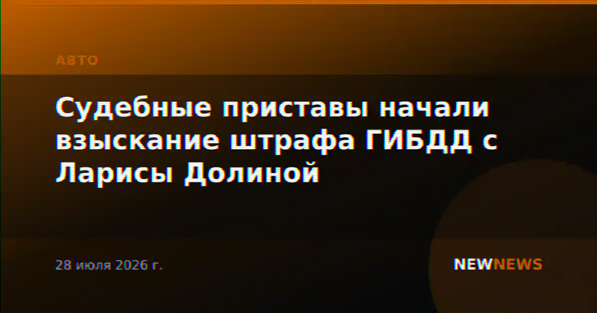 Судебные приставы начали взыскание штрафа ГИБДД с Ларисы Долиной