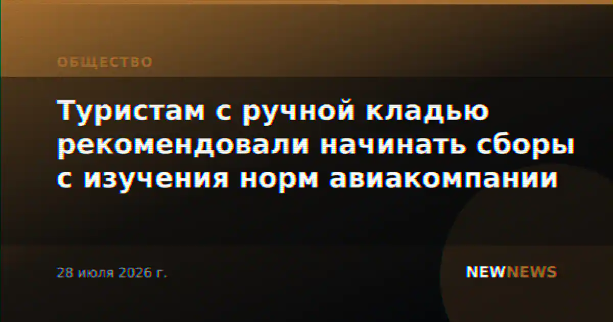 Туристам с ручной кладью рекомендовали начинать сборы с изучения норм авиакомпании