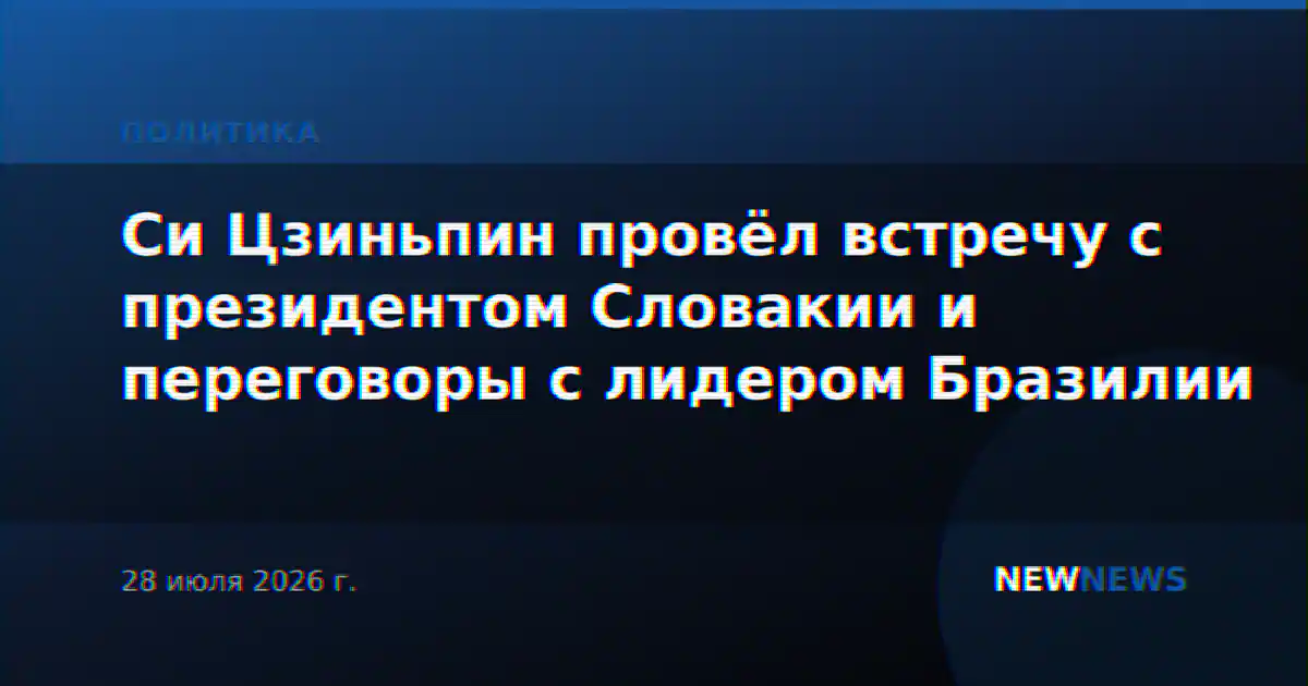Си Цзиньпин провёл встречу с президентом Словакии и переговоры с лидером Бразилии