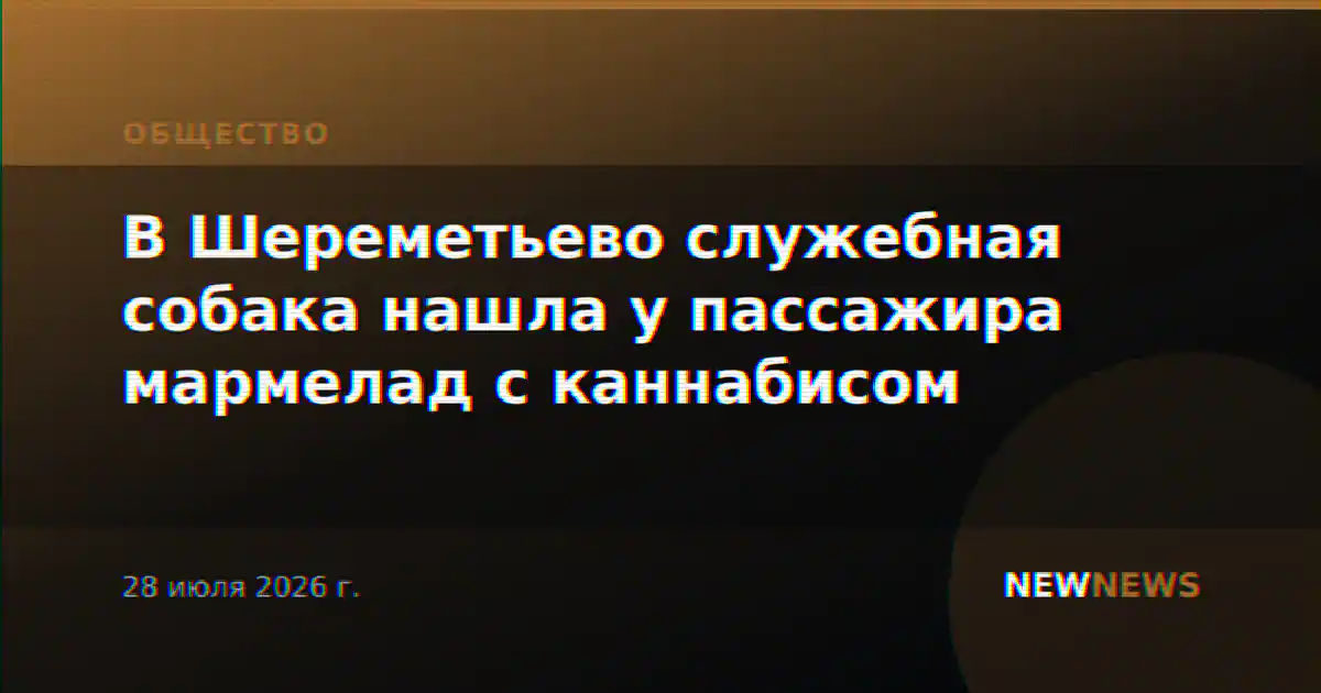 В Шереметьево служебная собака нашла у пассажира мармелад с каннабисом