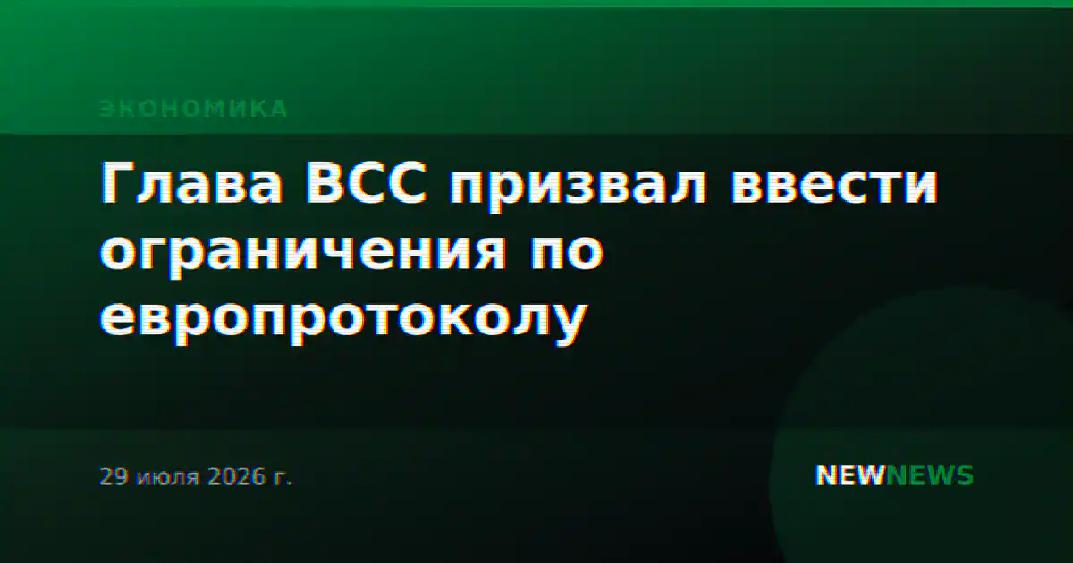 Глава ВСС призвал ввести ограничения по европротоколу