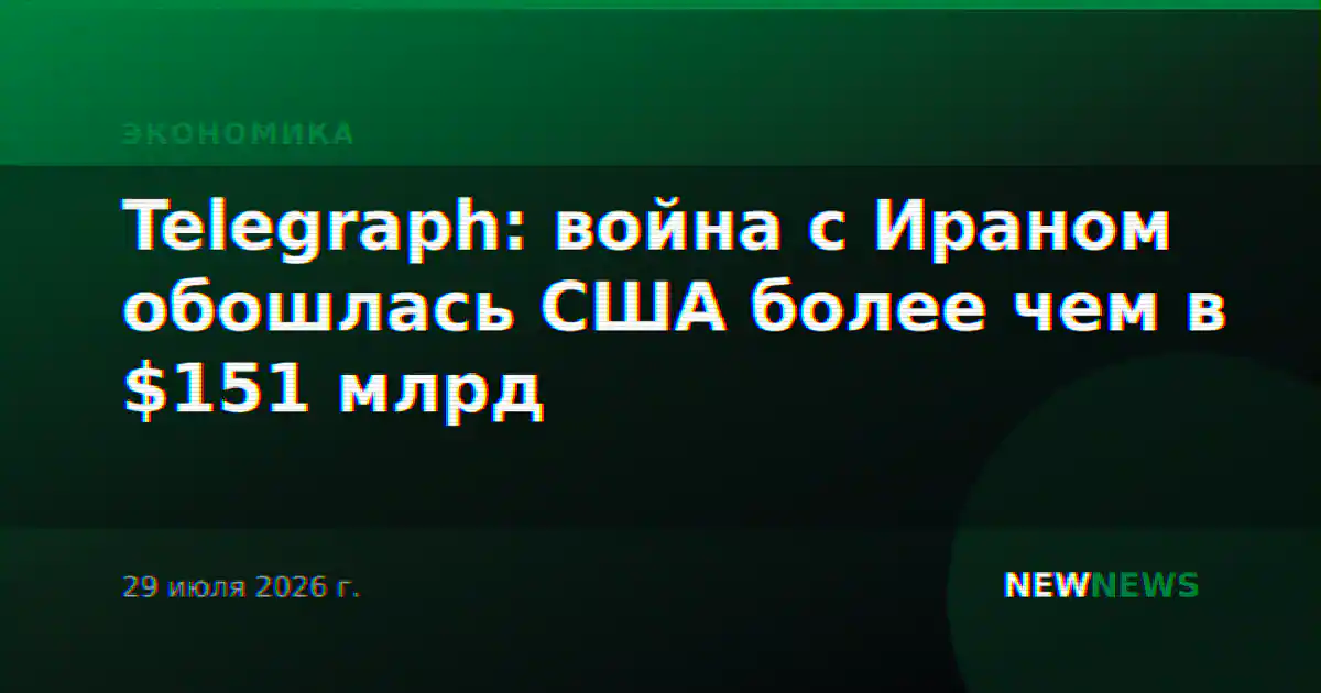 Telegraph: война с Ираном обошлась США более чем в $151 млрд