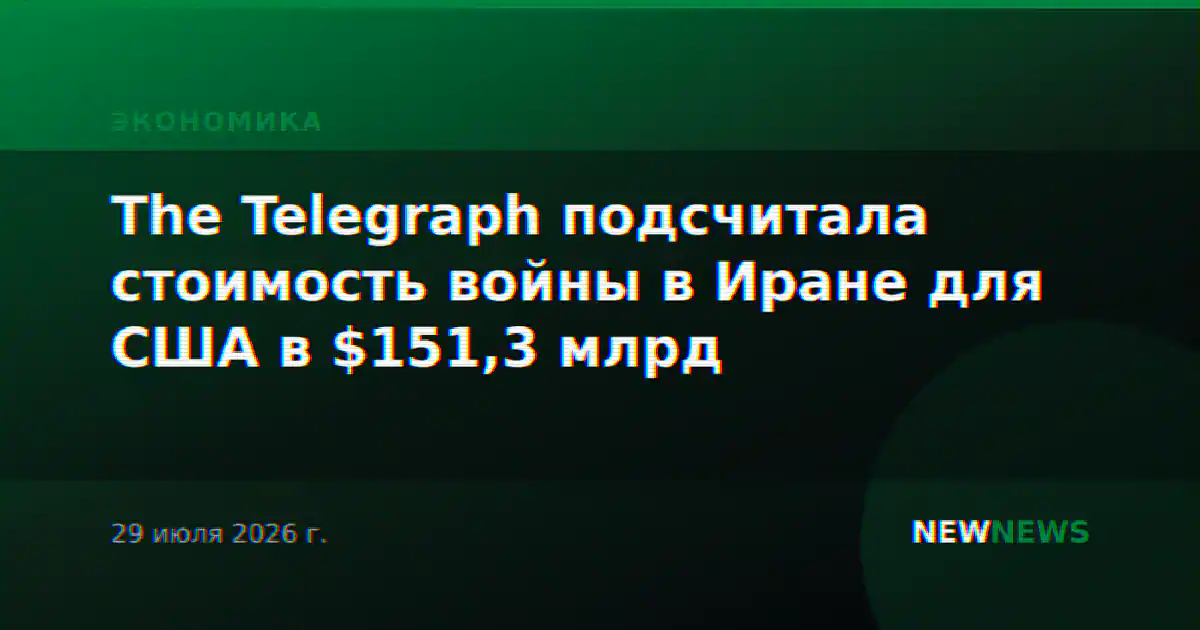 The Telegraph подсчитала стоимость войны в Иране для США в $151,3 млрд