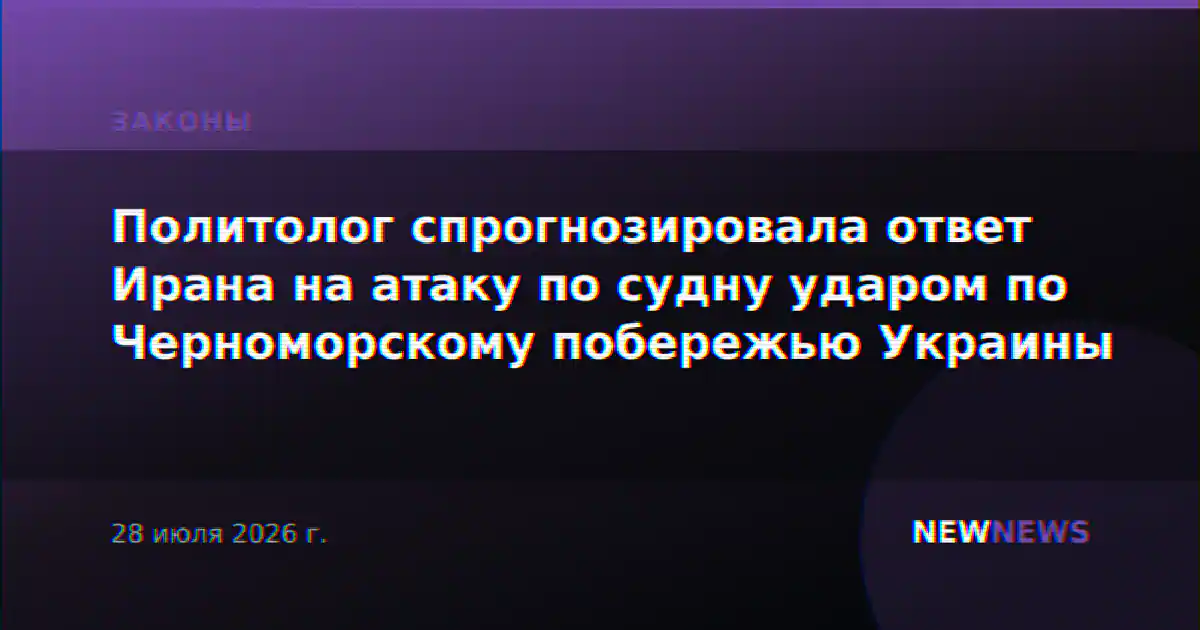 Политолог спрогнозировала ответ Ирана на атаку по судну ударом по Черноморскому побережью Украины