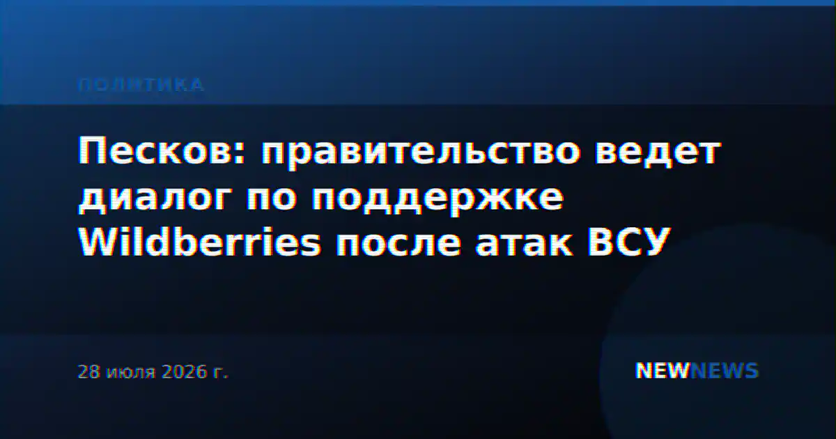 Песков: правительство ведет диалог по поддержке Wildberries после атак ВСУ