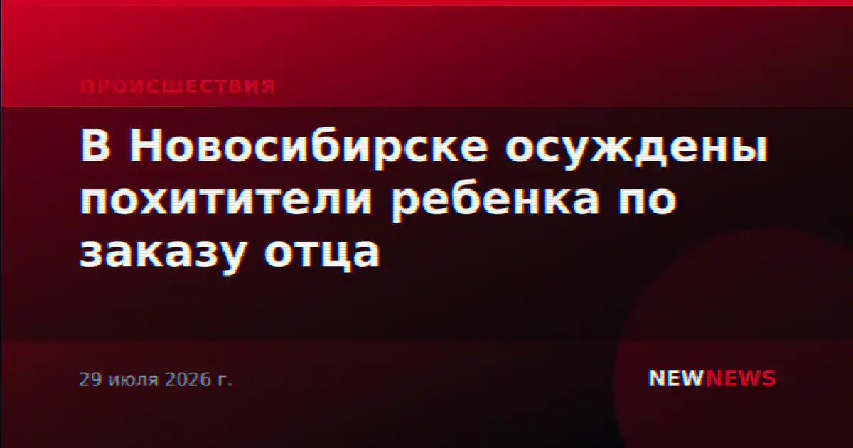 В Новосибирске осуждены похитители ребенка по заказу отца