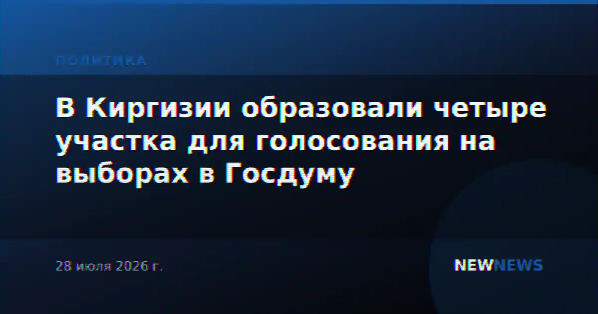 В Киргизии образовали четыре участка для голосования на выборах в Госдуму