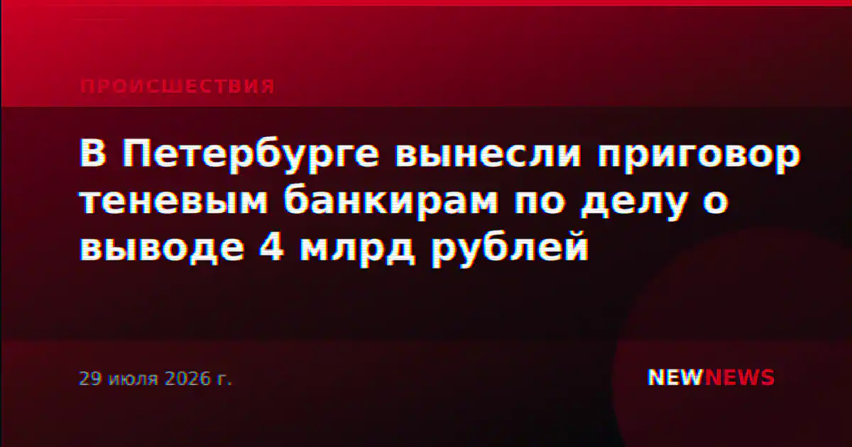 В Петербурге вынесли приговор теневым банкирам по делу о выводе 4 млрд рублей