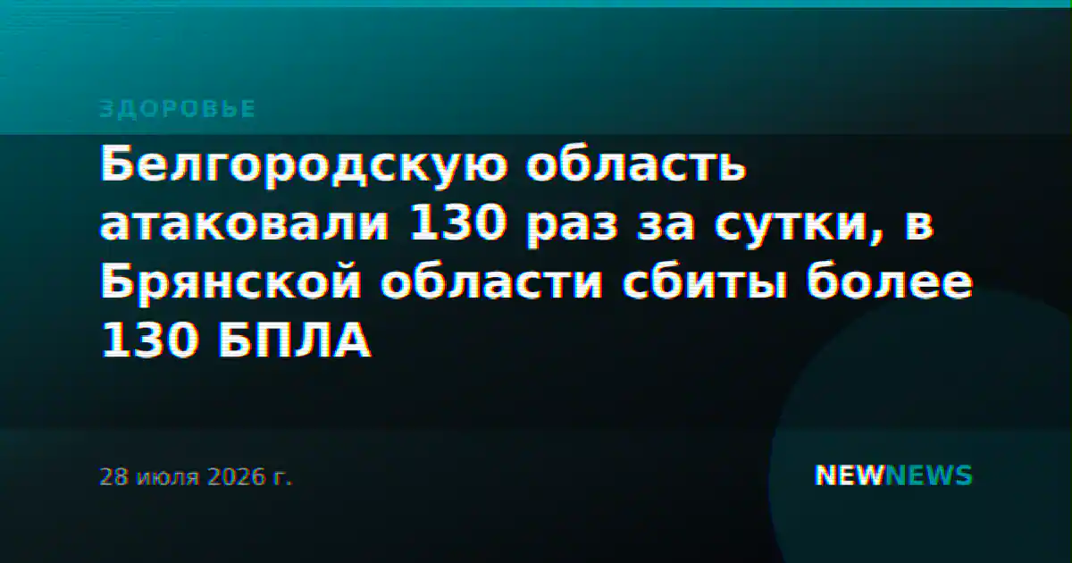 Белгородскую область атаковали 130 раз за сутки, в Брянской области сбиты более 130 БПЛА
