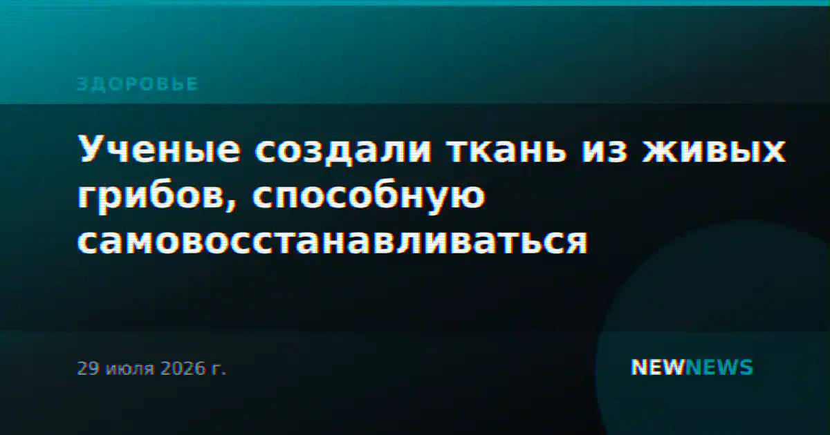 Ученые создали ткань из живых грибов, способную самовосстанавливаться