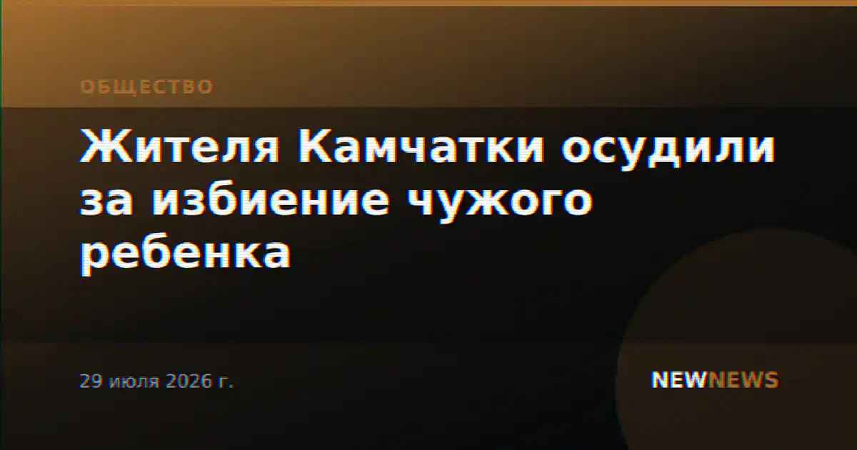 Жителя Камчатки осудили за избиение чужого ребенка