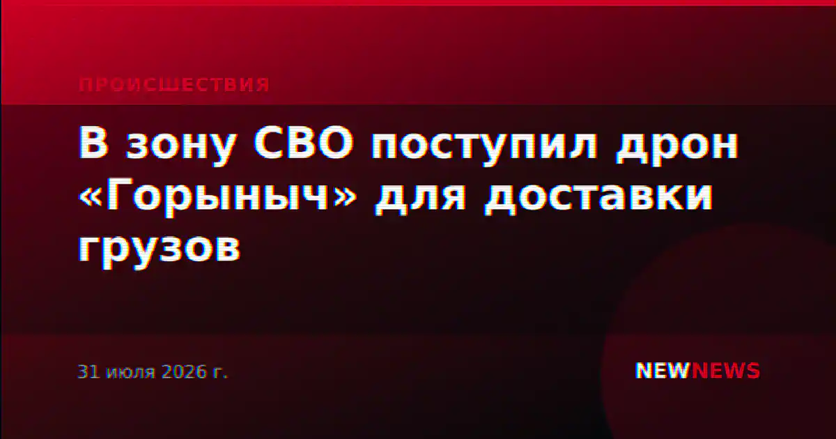 В зону СВО поступил дрон «Горыныч» для доставки грузов