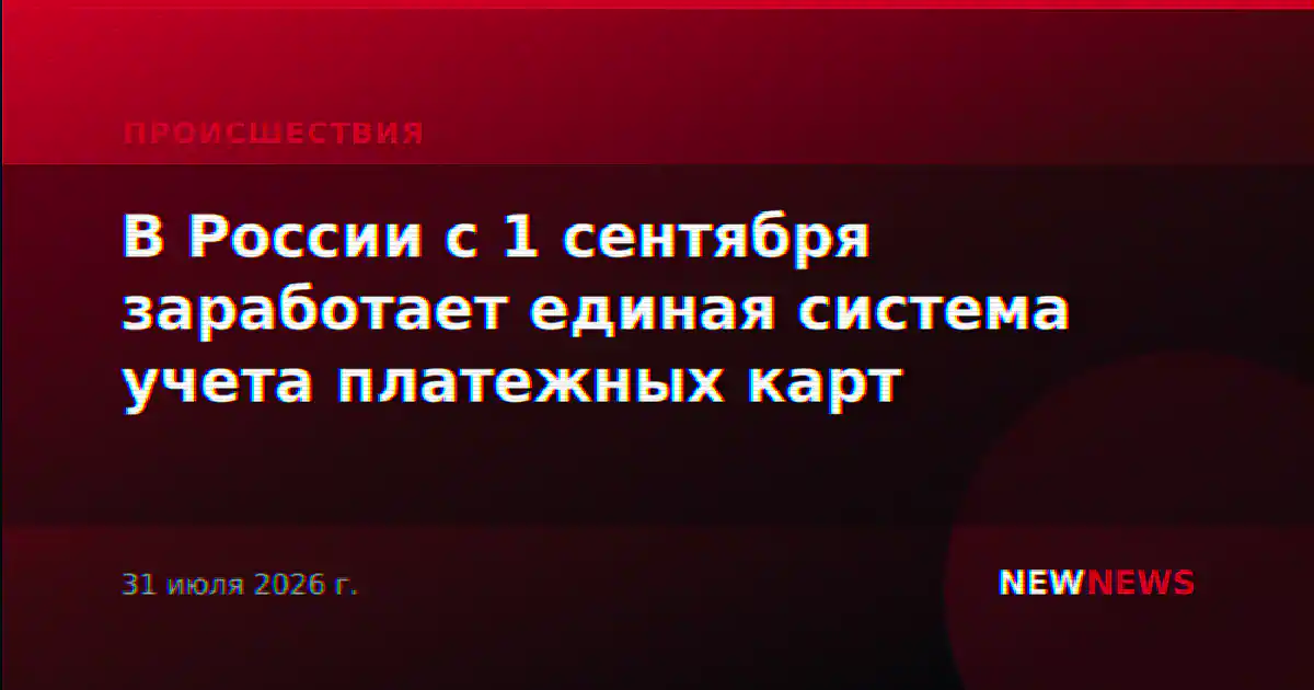 В России с 1 сентября заработает единая система учета платежных карт