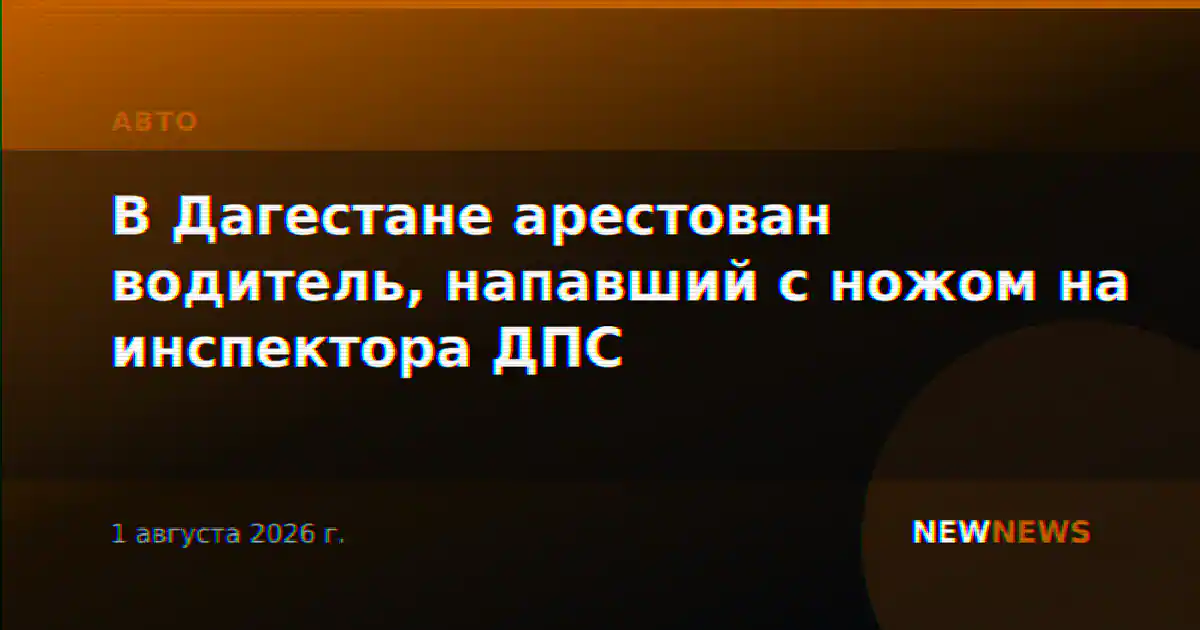 В Дагестане арестован водитель, напавший с ножом на инспектора ДПС