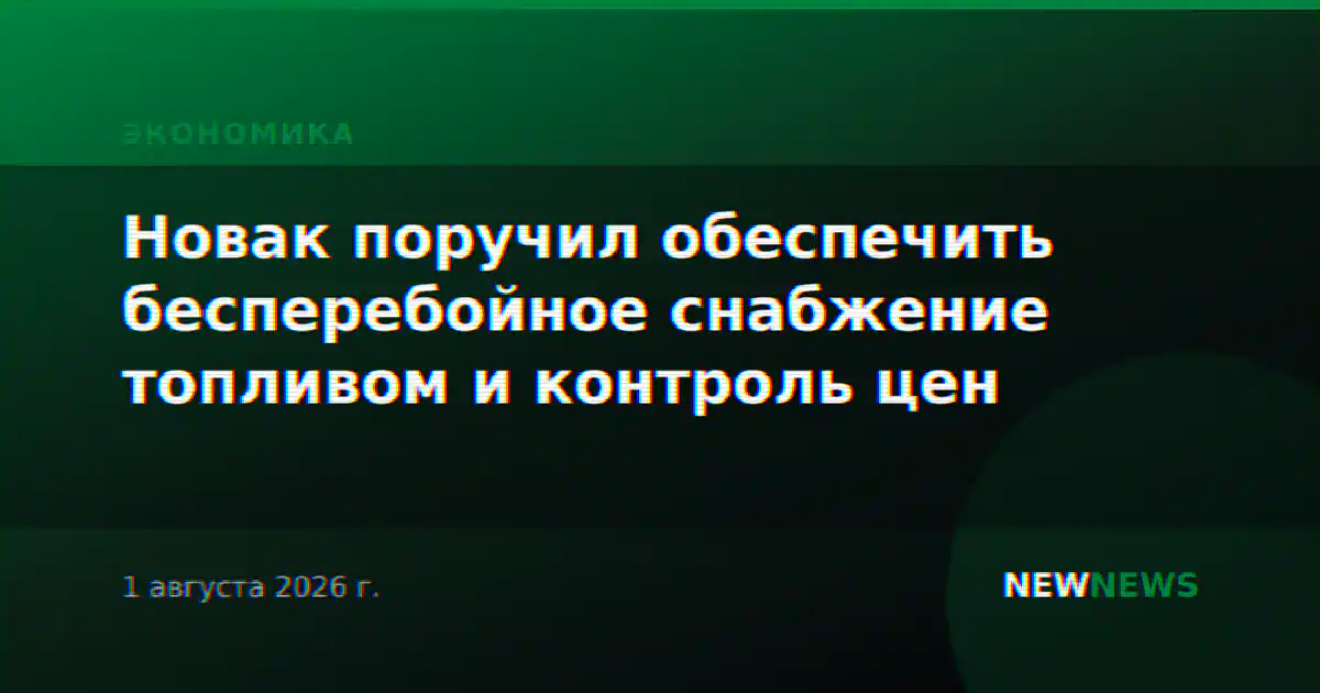 Новак поручил обеспечить бесперебойное снабжение топливом и контроль цен