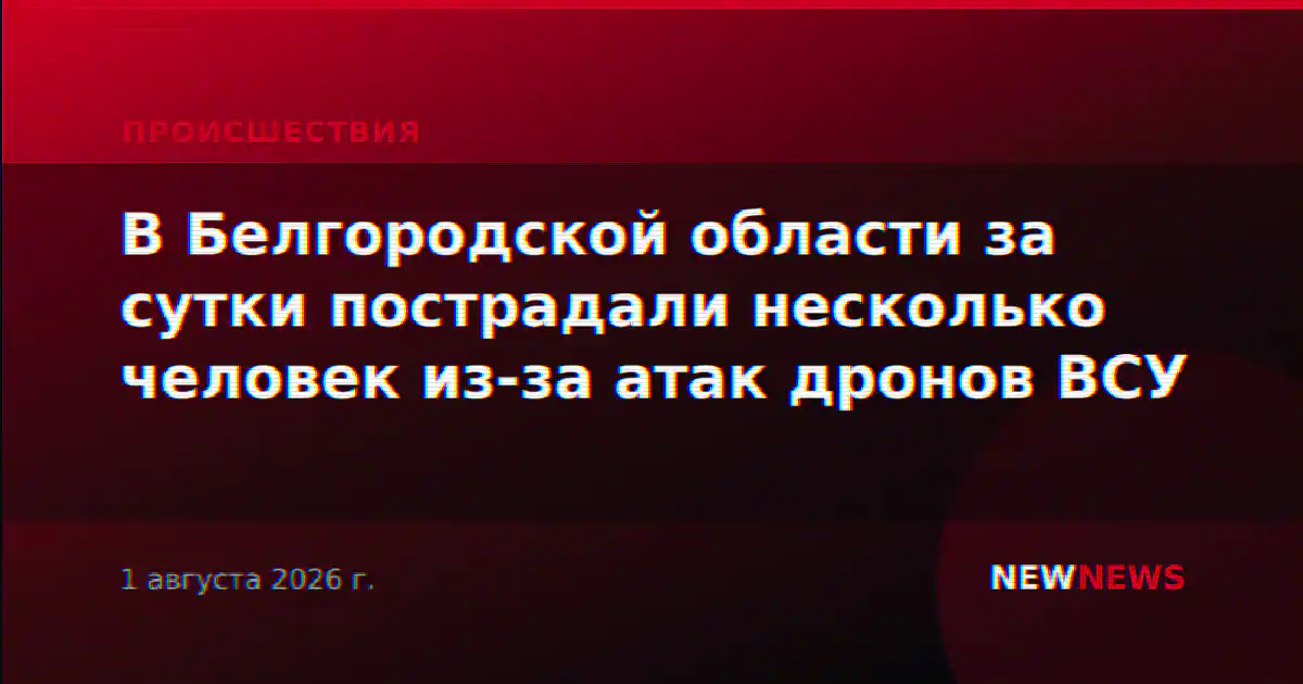 В Белгородской области за сутки пострадали несколько человек из-за атак дронов ВСУ