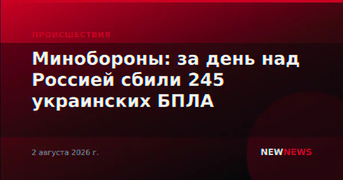 Минобороны: за день над Россией сбили 245 украинских БПЛА