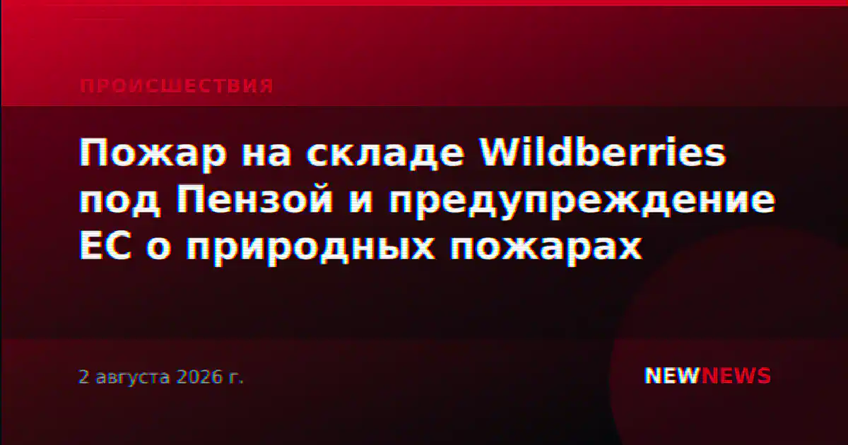 Пожар на складе Wildberries под Пензой и предупреждение ЕС о природных пожарах