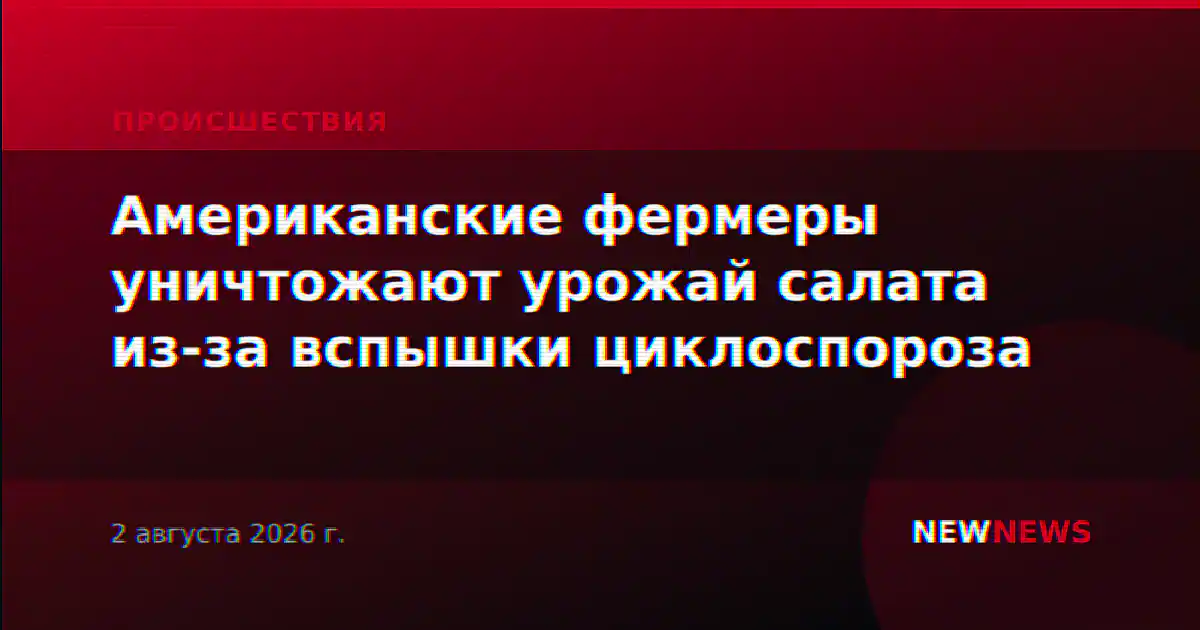 Американские фермеры уничтожают урожай салата из-за вспышки циклоспороза