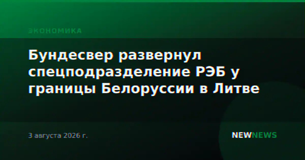 Бундесвер развернул спецподразделение РЭБ у границы Белоруссии в Литве