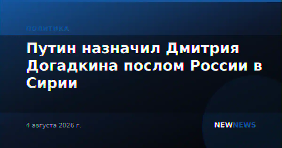 Путин назначил Дмитрия Догадкина послом России в Сирии