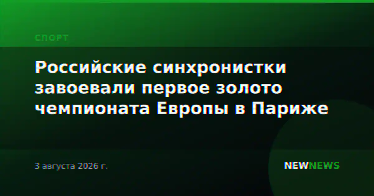 Российские синхронистки завоевали первое золото чемпионата Европы в Париже