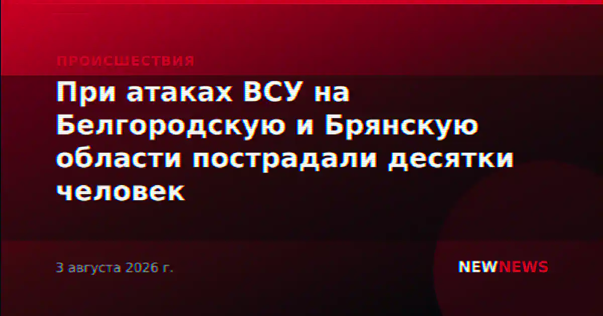 При атаках ВСУ на Белгородскую и Брянскую области пострадали десятки человек