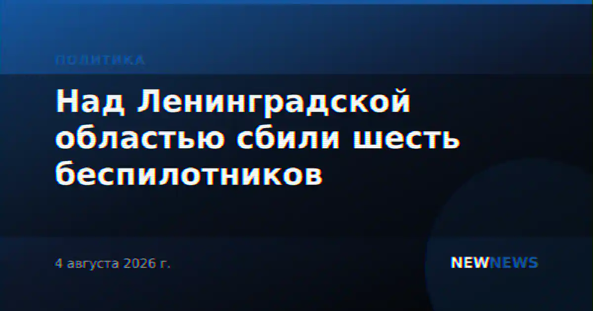 Над Ленинградской областью сбили шесть беспилотников