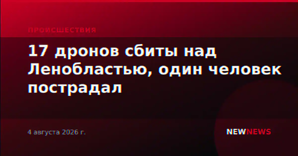 17 дронов сбиты над Ленобластью, один человек пострадал