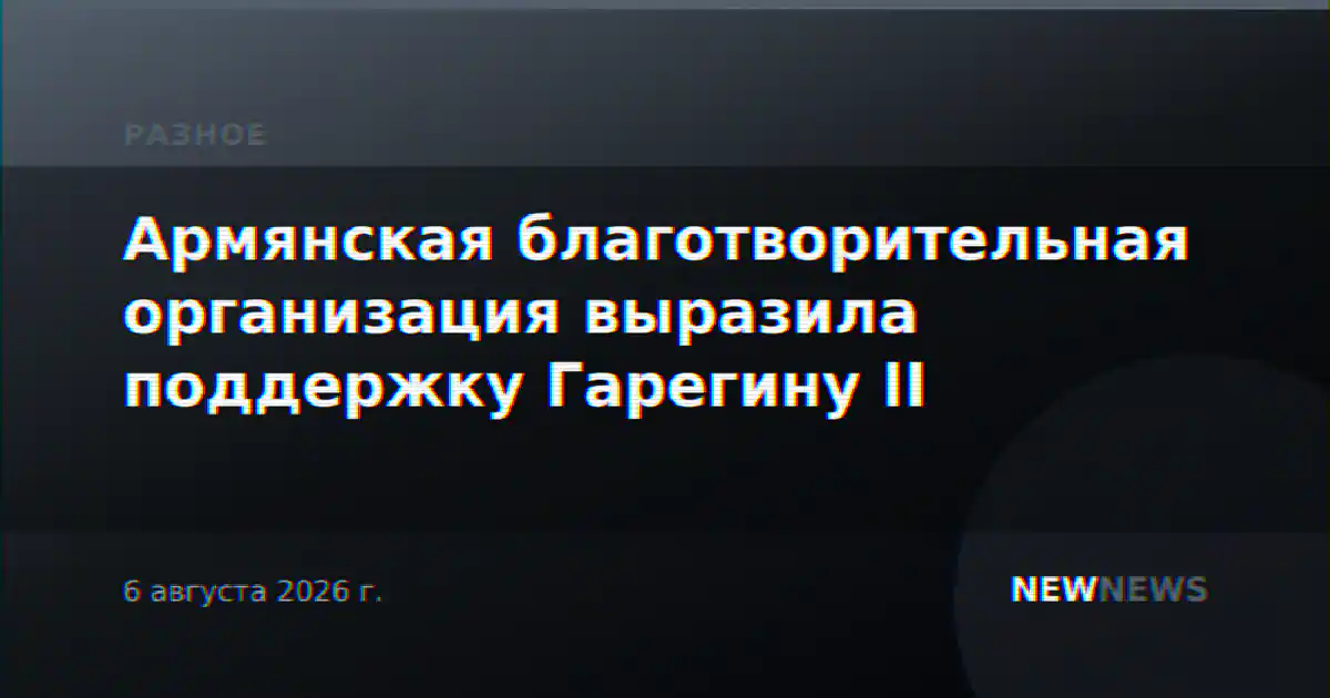 Армянская благотворительная организация выразила поддержку Гарегину II