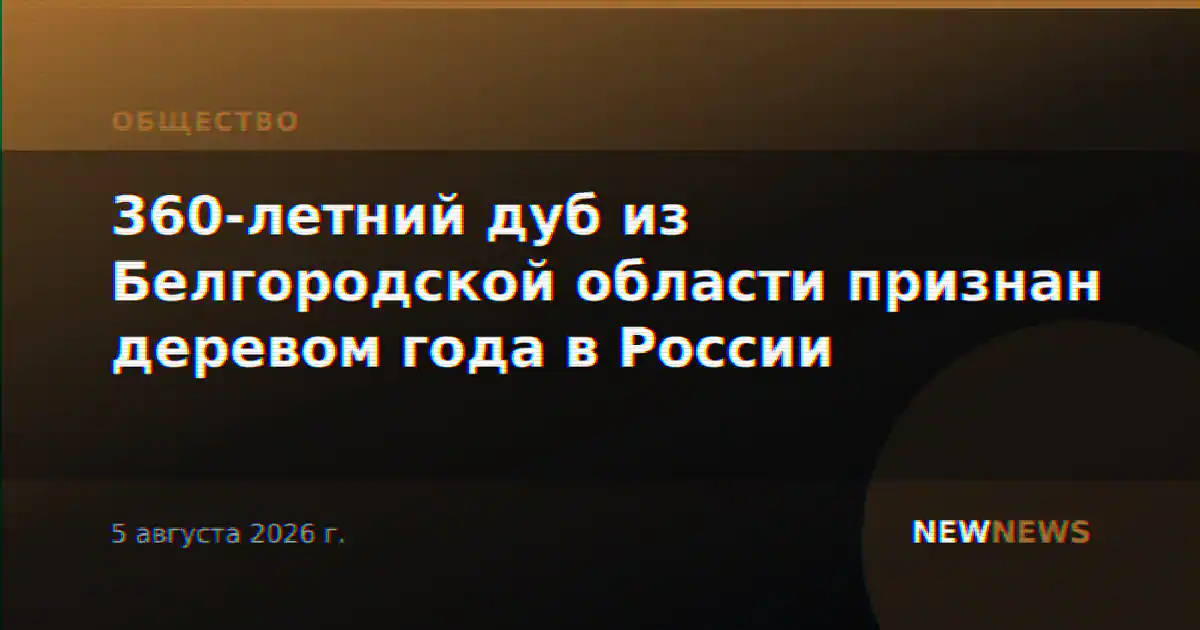 360-летний дуб из Белгородской области признан деревом года в России