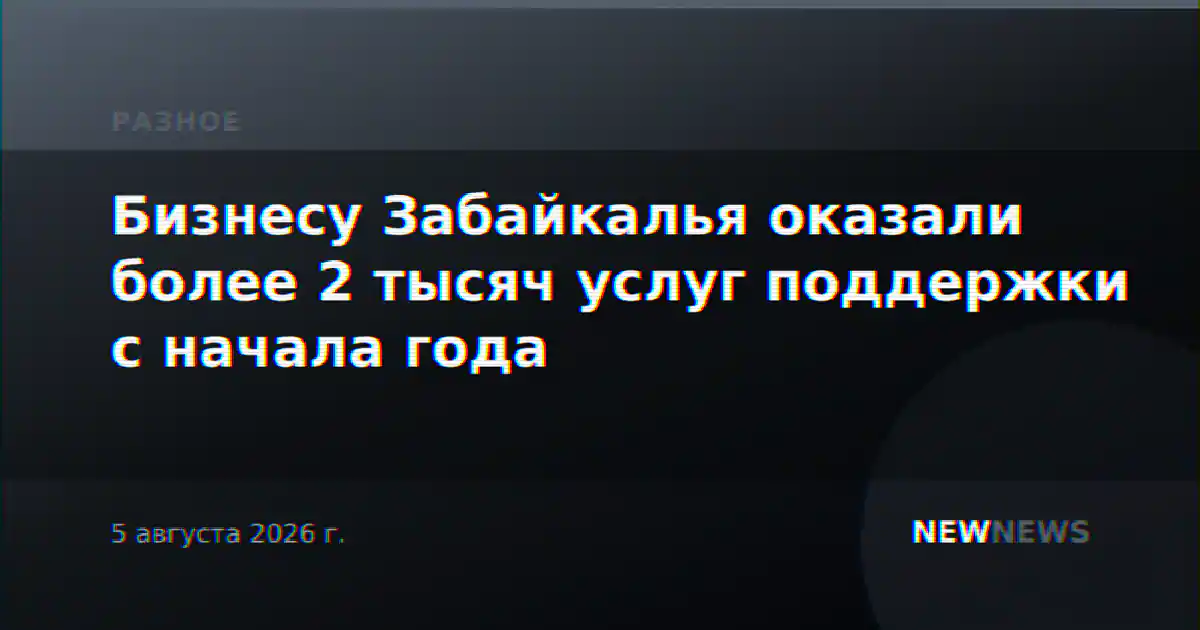 Бизнесу Забайкалья оказали более 2 тысяч услуг поддержки с начала года