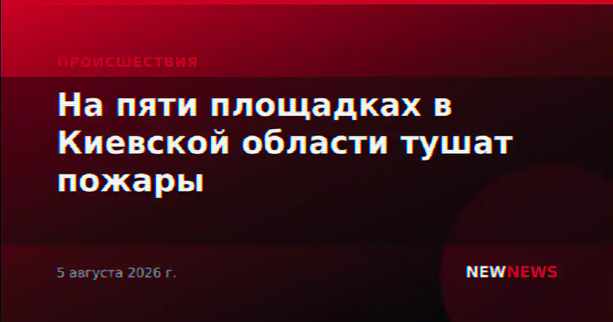На пяти площадках в Киевской области тушат пожары