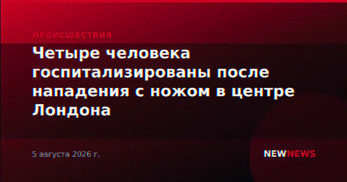 В Лондоне женщину арестовали после нападения с ножом на четверых мужчин
