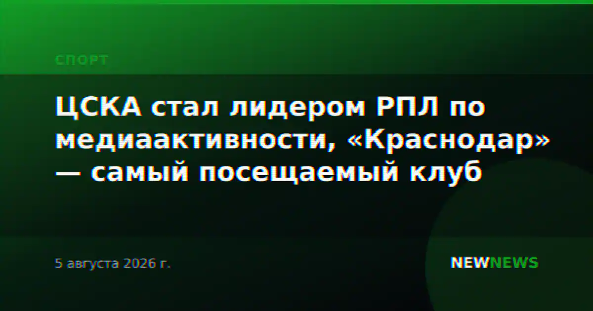 ЦСКА стал лидером РПЛ по медиаактивности, «Краснодар» — самый посещаемый клуб