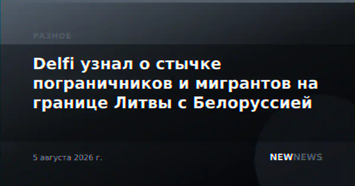 Delfi узнал о стычке пограничников и мигрантов на границе Литвы с Белоруссией
